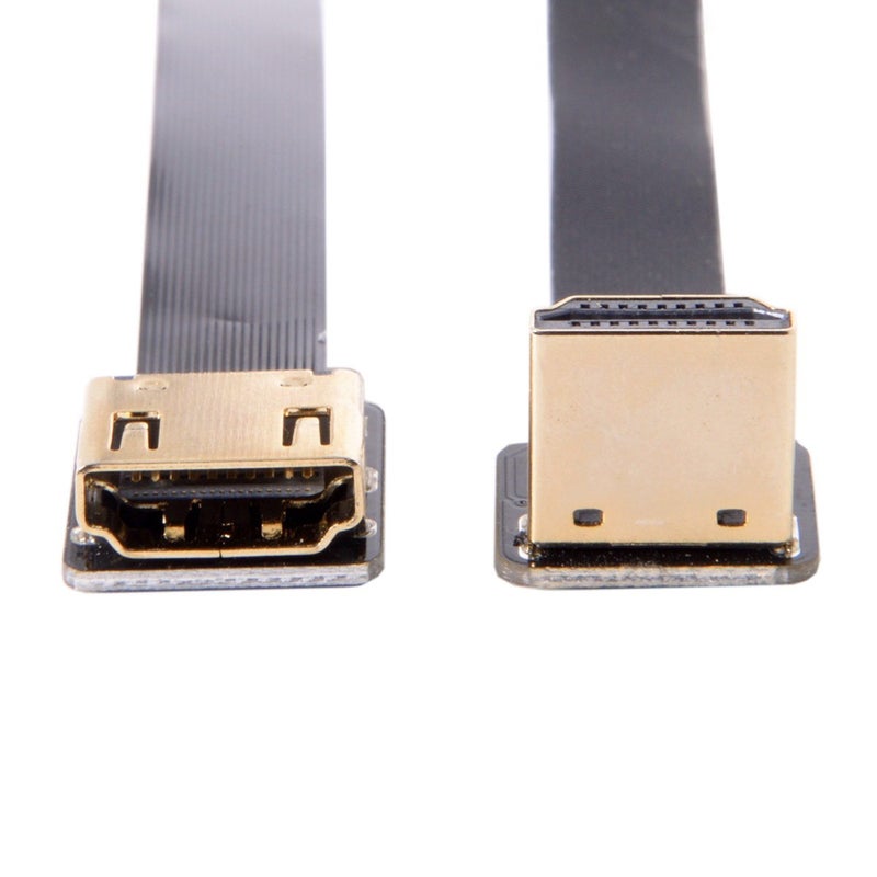 JSER CYFPV Down Angled 90 Degree HDMI Male to Female FPC Flat Cable for HDTV Multicopter Aerial Photography (0.5m) - Image 5
